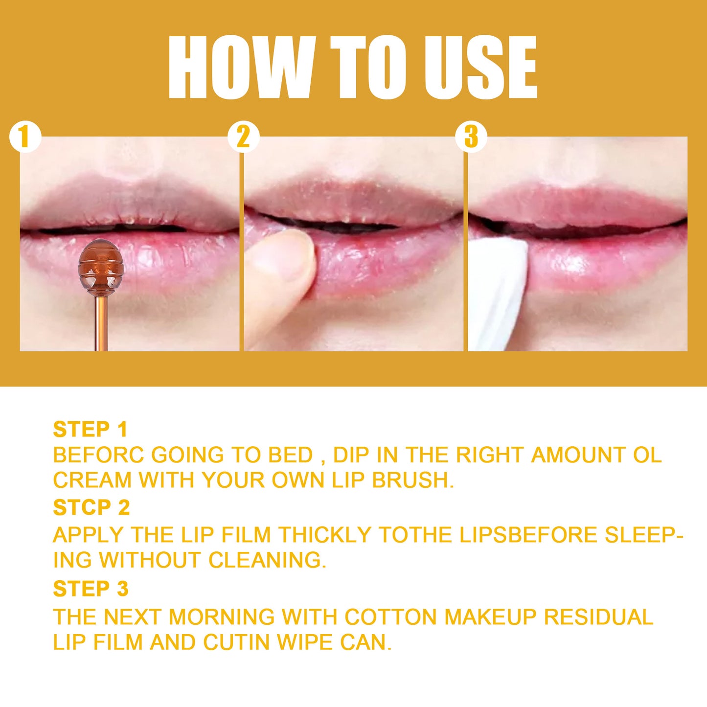 With Lip Brush Natural Honey Lip Film Desalinates Lip Lines Desalinates Lip Color Moisturizes And Moisturizes Lip Film Not Greasy And Easy To Absorb