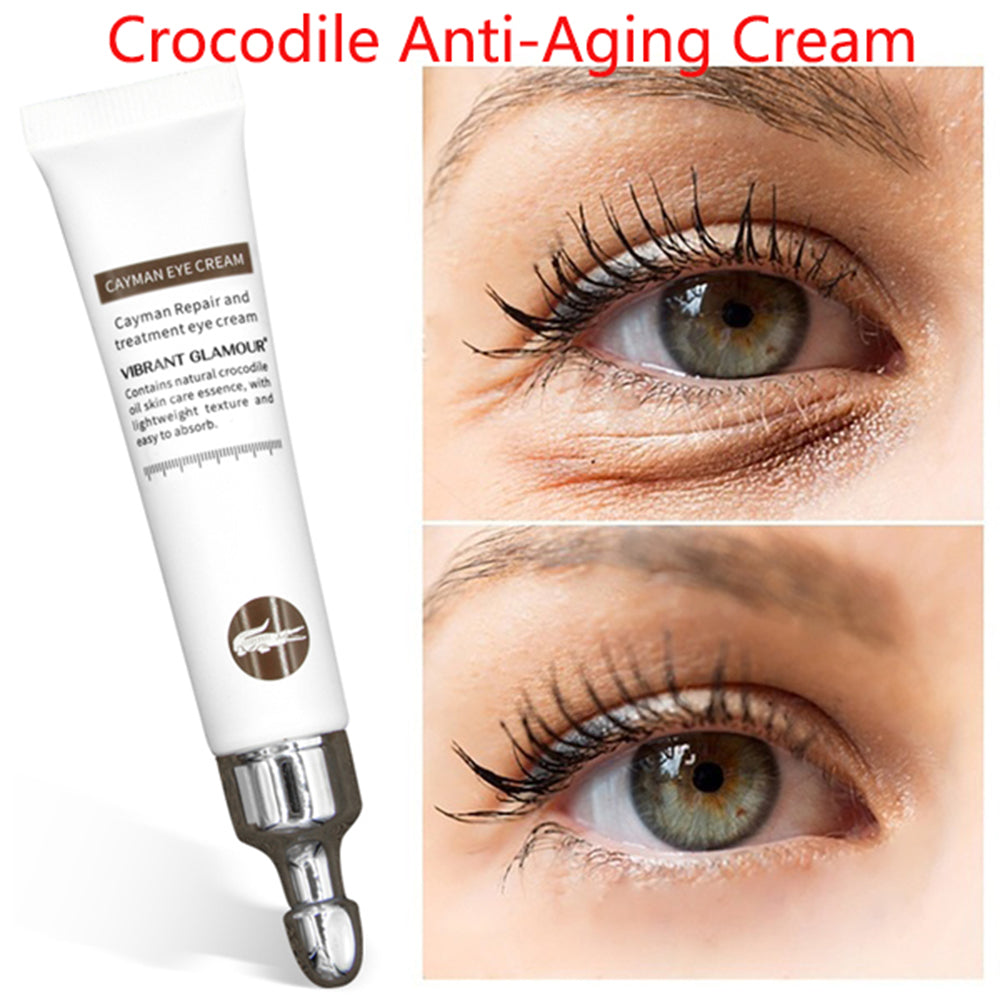 1Pc Magic Eye Cream Removal Dark Circle Anti-Wrinkle Eye Bags Repair Crocodile Eye Serum Peptide Collagen Serum Eye Care