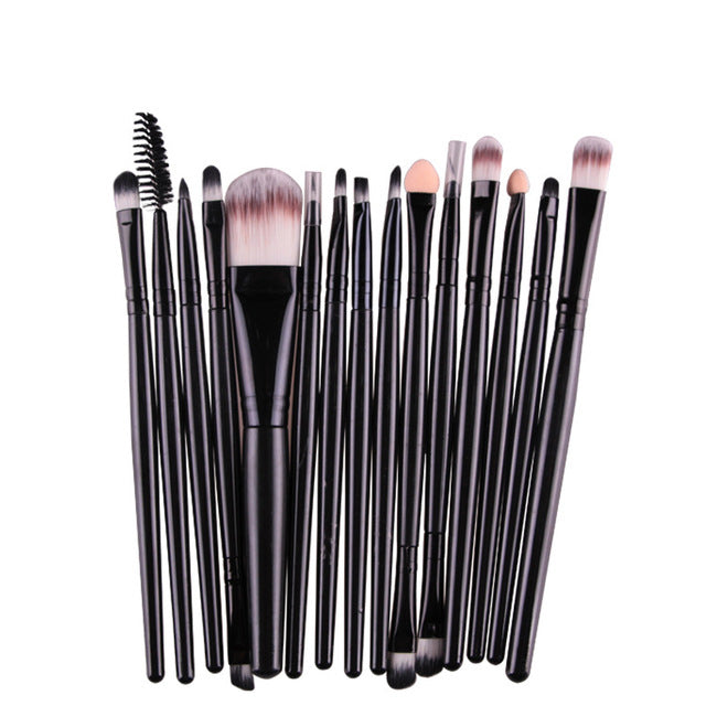 15Pcs Makeup Brushes Set Eye Shadow Foundation Powder Eyeliner Eyelash Lip Make Up Brush Cosmetic Beauty Tool