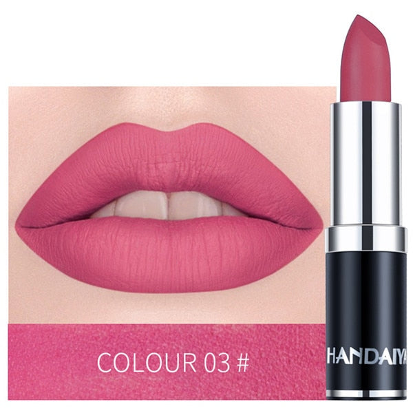 1PC 12 Colors Matte Lipstick Waterproof Long Lasting Sexy Purple Lipstick Pigments Easy to Wear Lip Makeup No Fade Away TSLM2